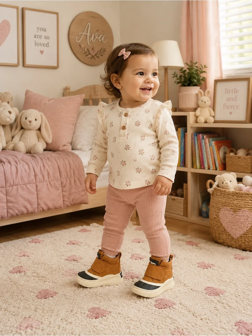Sorel Toddler Strap Boot in Brown and Black